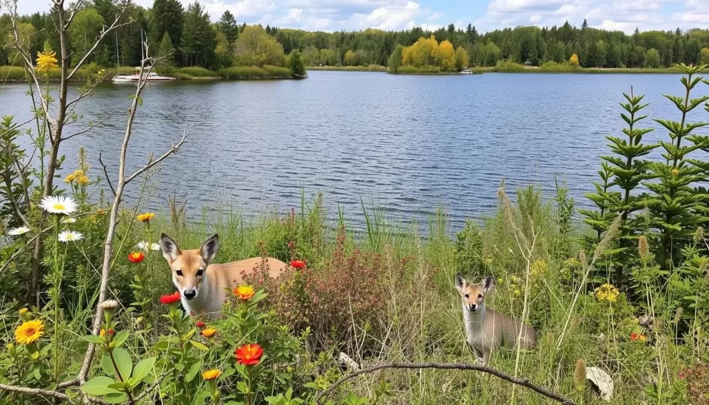 Wildlife viewing spots Lake Hubert, Minnesota