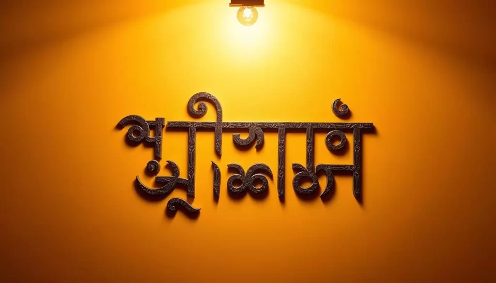 a detailed high-quality image of the Assamese language script, capturing the intricate and ornate characters in a traditional calligraphic style. Set against a warm, golden background illuminated by soft, diffused lighting from an overhead source, creating a serene, timeless atmosphere. The script elements are arranged in a visually pleasing, balanced composition, showcasing the graceful curves and elegant formations of the Assamese letters. The image should convey the rich cultural heritage and the official status of the Assamese language in the Indian state of Assam.