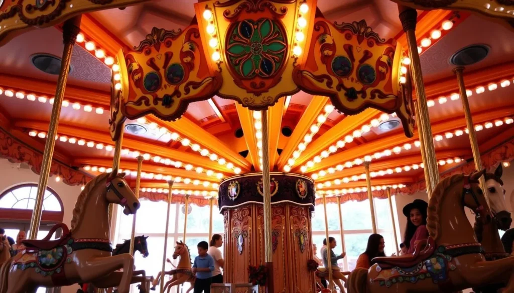A Carousel for Missoula with hand-carved horses and decorative elements A Carousel for Missoula with hand-carved horses and decorative elements
