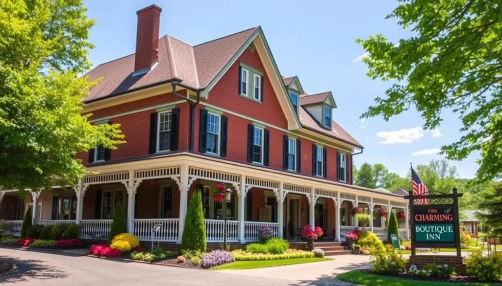 A charming boutique inn in Sullivan County New York with historic architecture and beautiful gardens