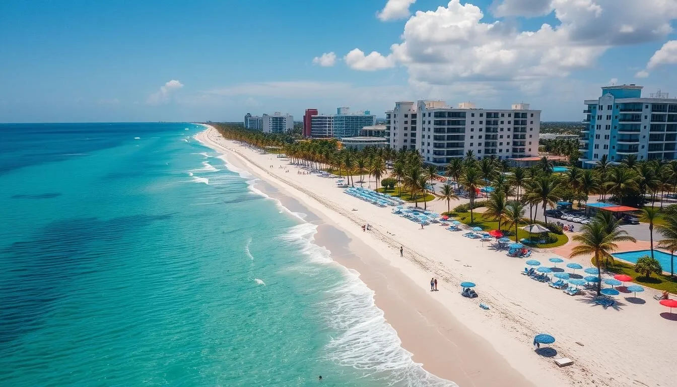 Aerial view of Miami Beach with turquoise waters and white sand beaches showcasing Miami Florida best things to do