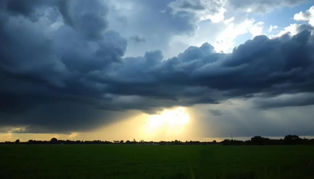 Afternoon thunderstorm approaching in Sumter County Florida Afternoon thunderstorm approaching in Sumter County Florida