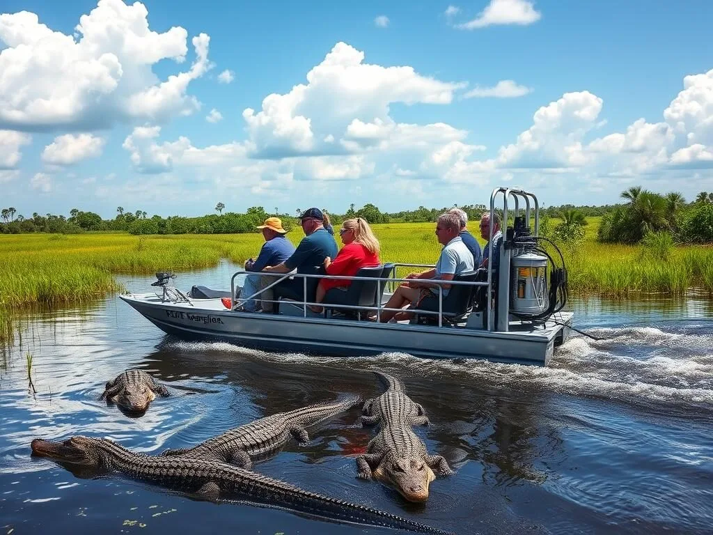 Airboat tour in the Everglades of Collier County Florida Airboat tour in the Everglades of Collier County Florida