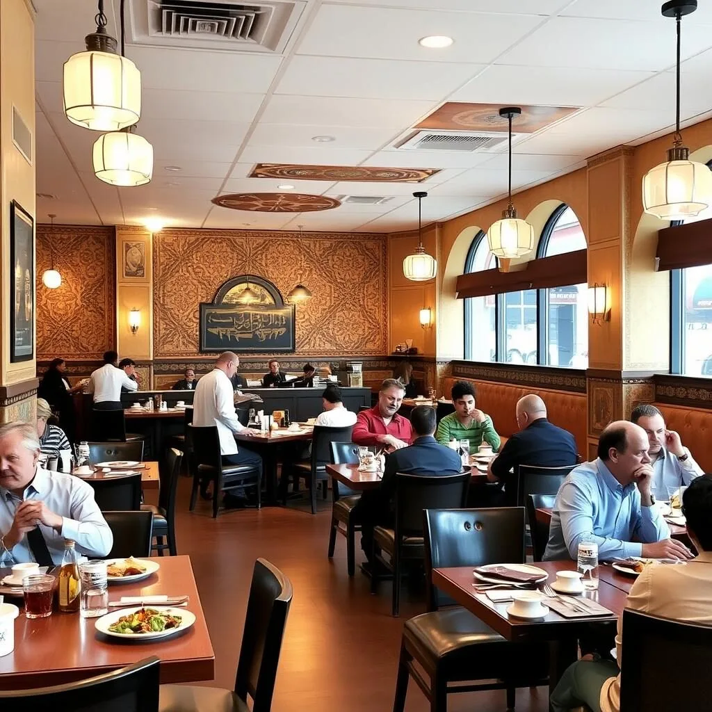 Al Ameer Restaurant interior in Dearborn Michigan Al Ameer Restaurant interior in Dearborn Michigan