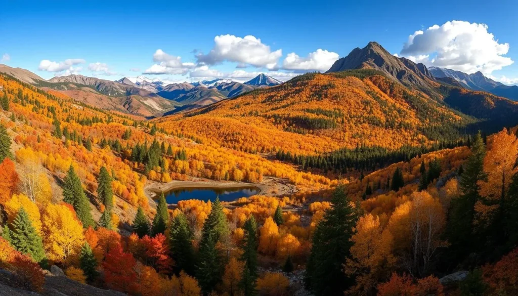 Alpine County California in autumn with fall colors
