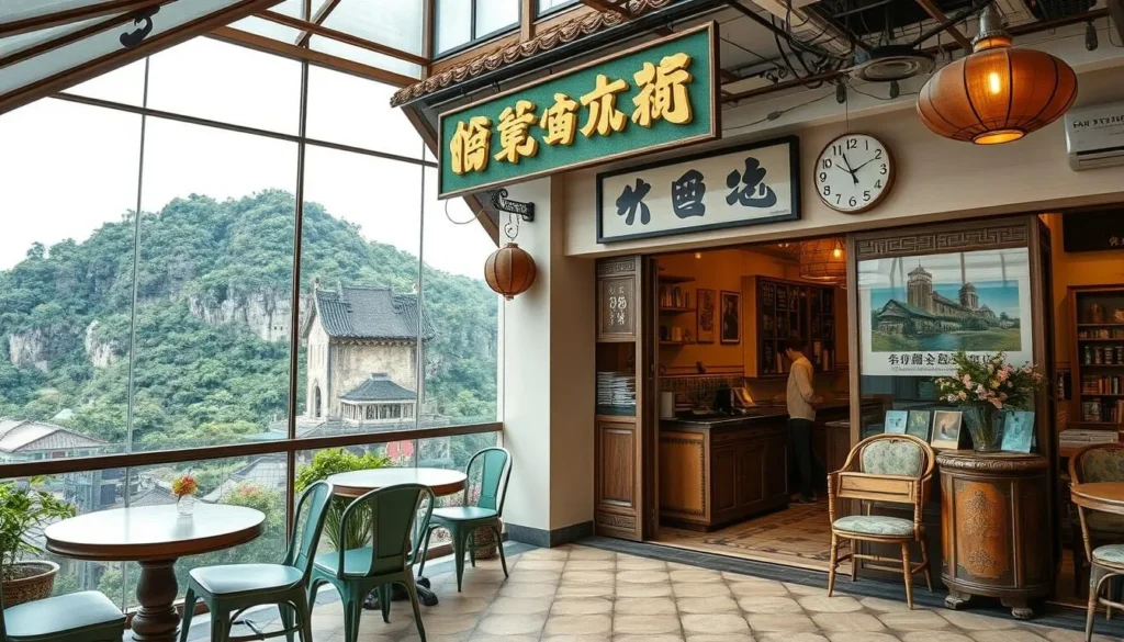An image of British Hainan's exterior or interior, showcasing its vintage decor.