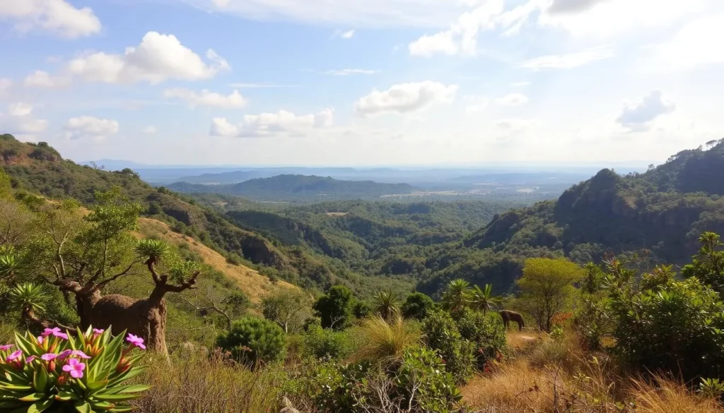 An image of Comoé National Park's diverse landscapes and wildlife