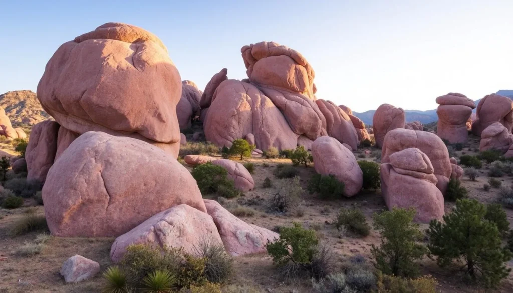 An image of Elephant Rocks State Park's massive pink granite boulders