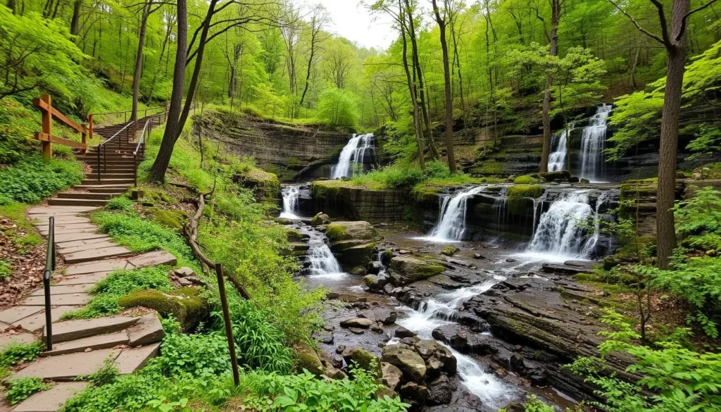 An image of Glen Helen Nature Preserve's scenic trails and waterfalls.
