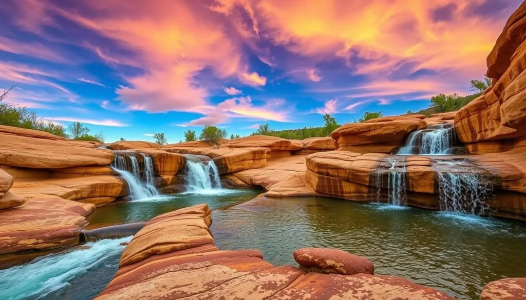 An image of Johnson Shut-Ins' natural water slides and pools
