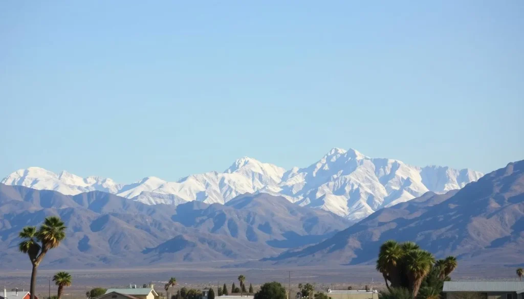 An image of Lone Pine with the majestic Sierra Nevada mountains in the background