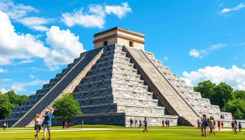 An image of Monte Albán's main pyramid