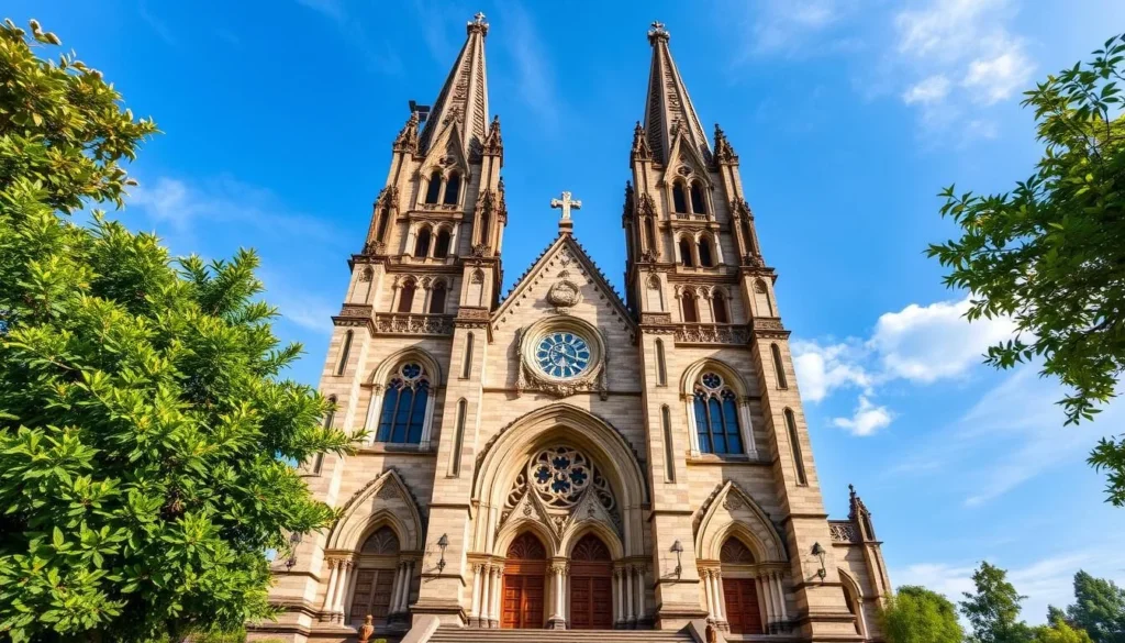 An image of Nha Trang Stone Cathedral's Gothic architecture