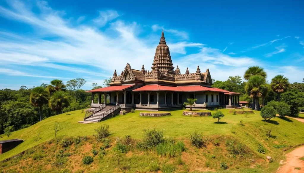 An image of Phnom Da Temple, a historical site in Takeo, Cambodia