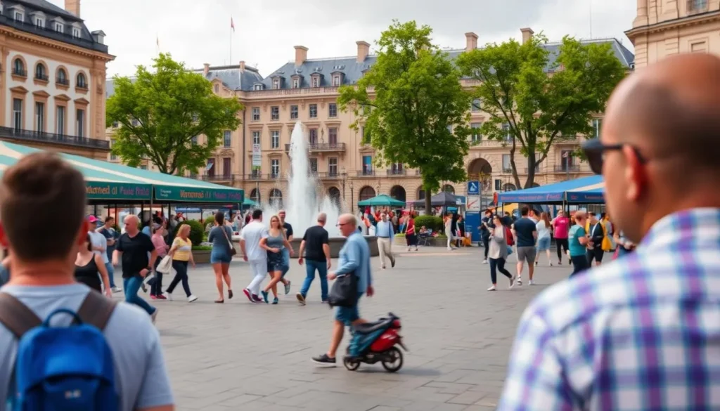 An image of Place de la Nation, capturing the vibrant atmosphere of the public square