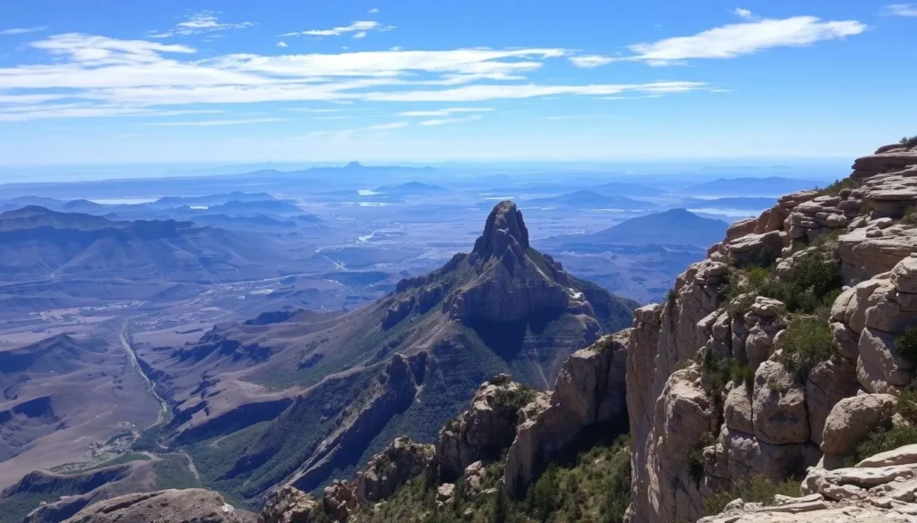 An image of Pyramid Rock's peak with panoramic views.