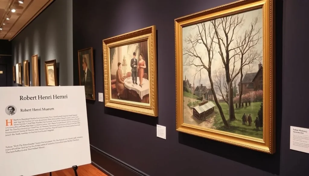 An image of Robert Henri's artwork on display at the Robert Henri Museum.