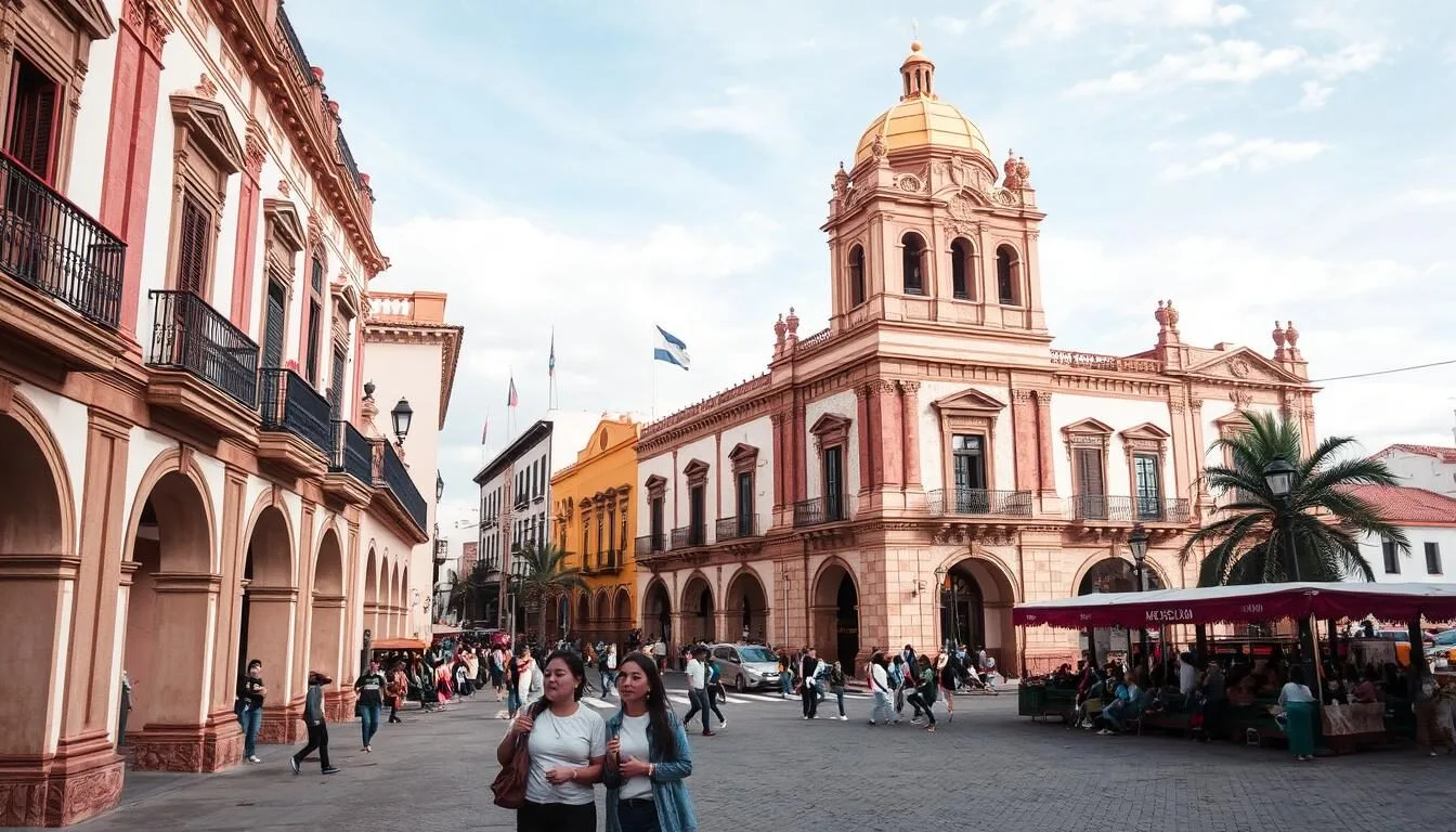 An image of Saltillo's historic center, showcasing its colonial architecture and vibrant cultural scene.