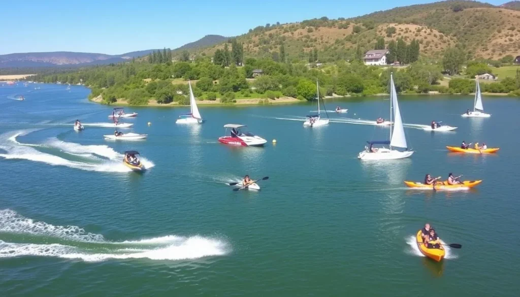 An image of Vaal Dam with water sports activities