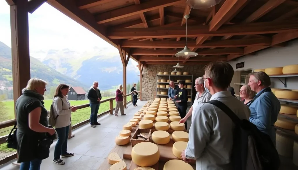 An image of a cheese factory tour in Appenzell Innerrhoden
