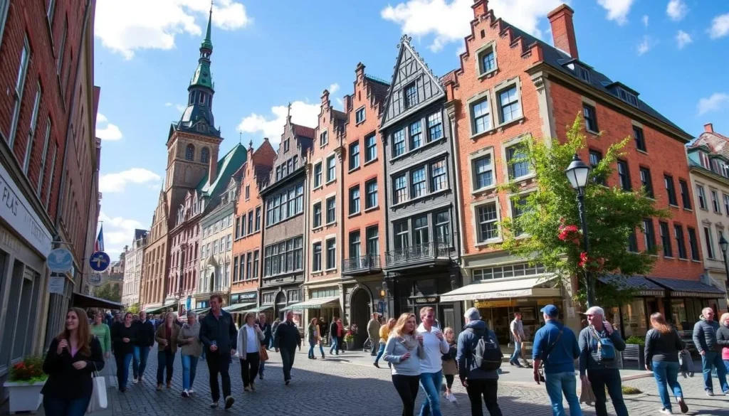 An image of a guided walking tour in Old Quebec, highlighting its historic architecture and cobblestone streets.