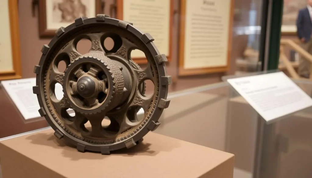 An image of a historical artifact on display at the Dawson County Historical Museum.