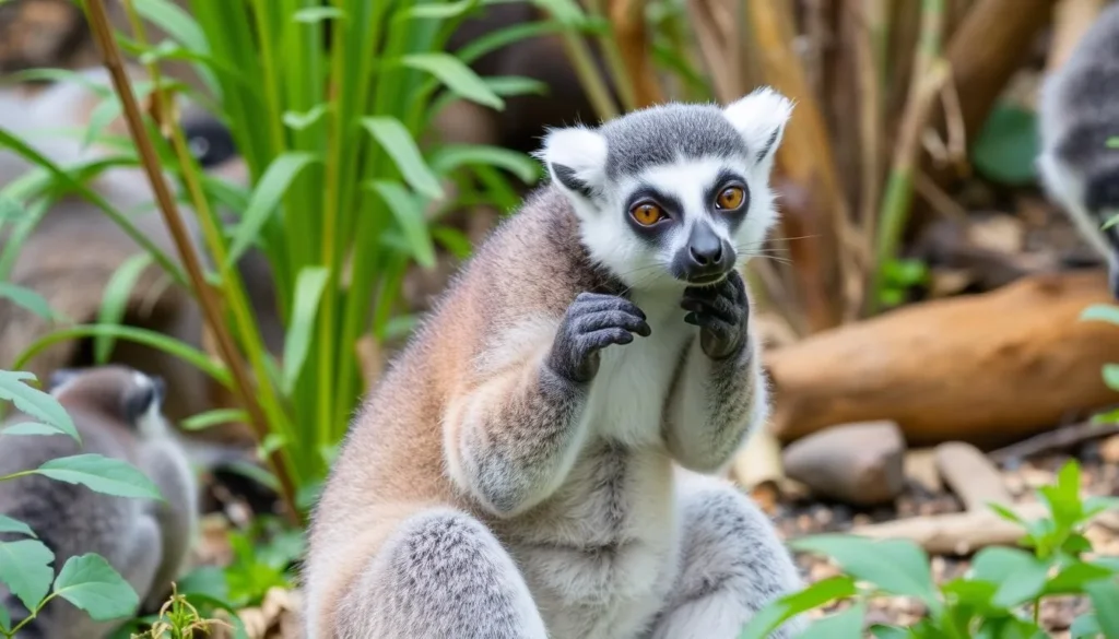 An image of a lemur in a natural setting