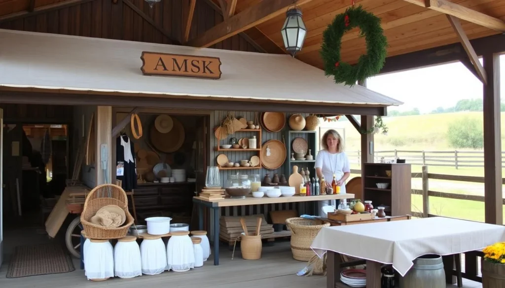 An image of a quaint Amish store with traditional items on display