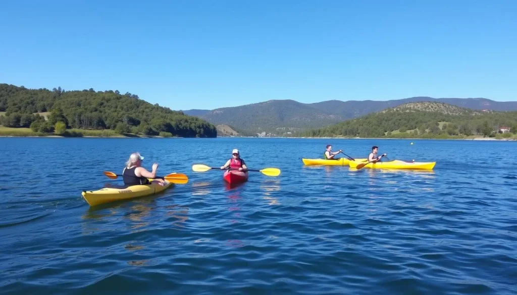 An image of people kayaking on Santa Margarita Lake