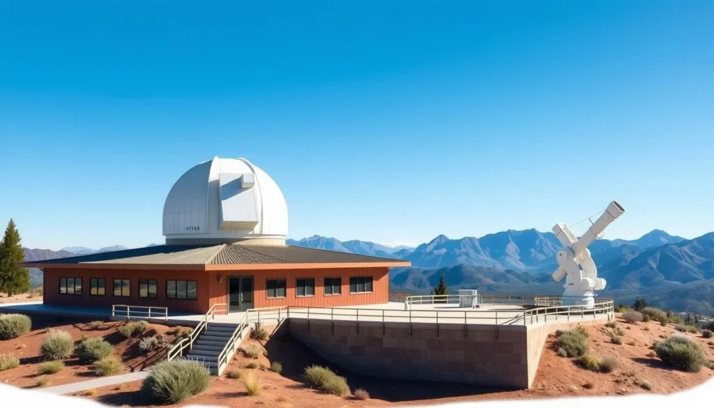 An image of the Big Bear Solar Observatory's main telescope facility