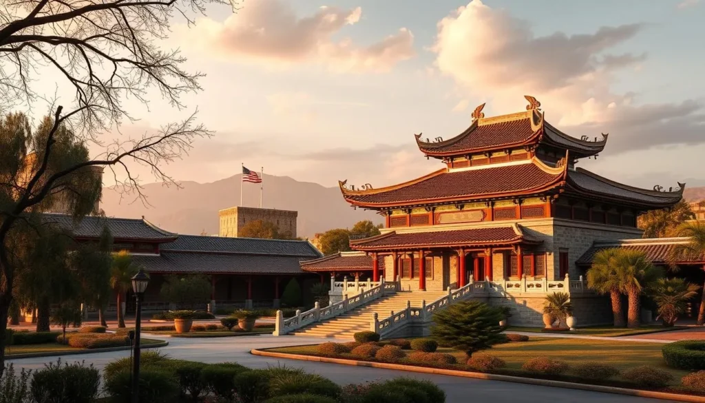 An image of the Chinese Temple and Museum Complex in Oroville.