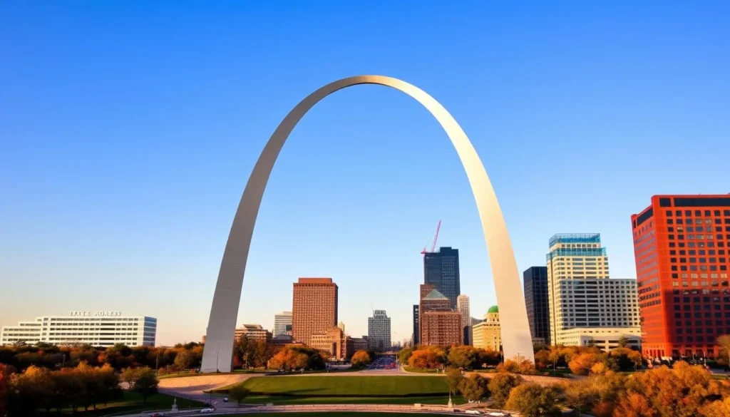 An image of the Gateway Arch in St. Louis, Missouri