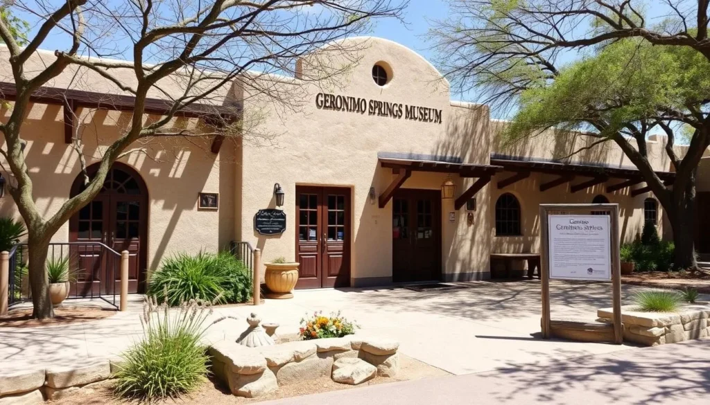 An image of the Geronimo Springs Museum exterior