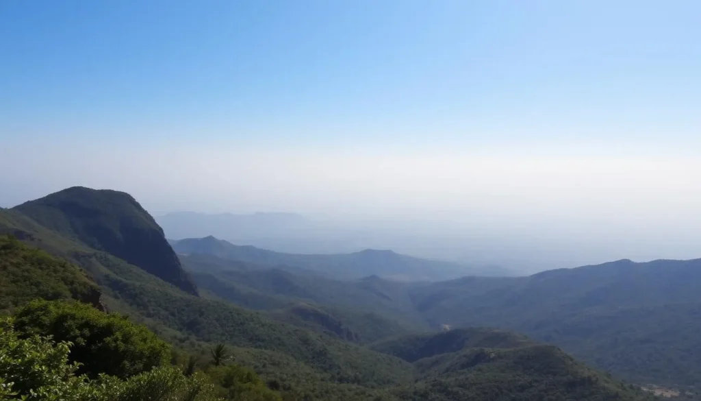 An image of the Kagoro Hills with lush vegetation and panoramic views.