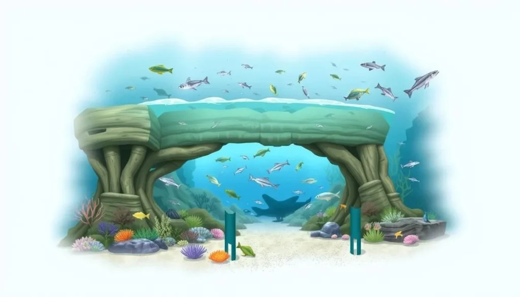 An image of the North Carolina Aquarium on Roanoke Island's Graveyard of the Atlantic exhibit