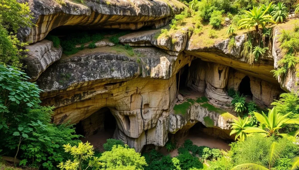 An image of the Ogbunike Caves near Onitsha, Nigeria, showcasing its natural beauty and historical significance.