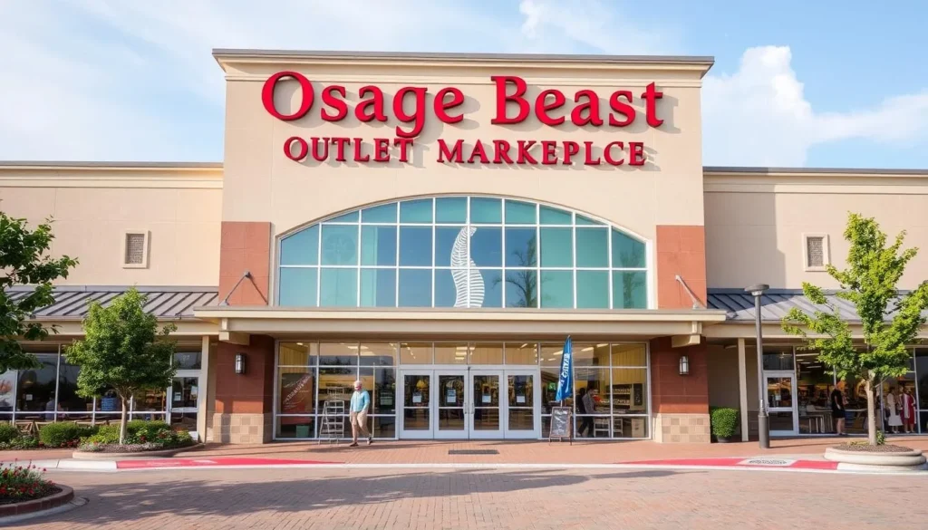 An image of the Osage Beach Outlet Marketplace exterior or a popular store inside.