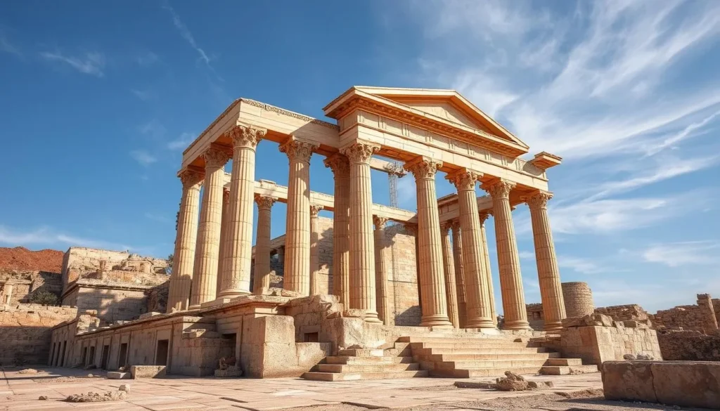 An image of the Ptolemais Ancient City, highlighting its well-preserved ruins and intricate mosaics.