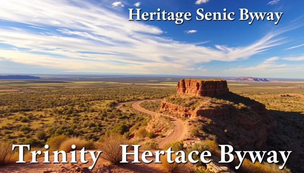An image of the Trinity Heritage Scenic Byway, highlighting its scenic beauty and historic significance.