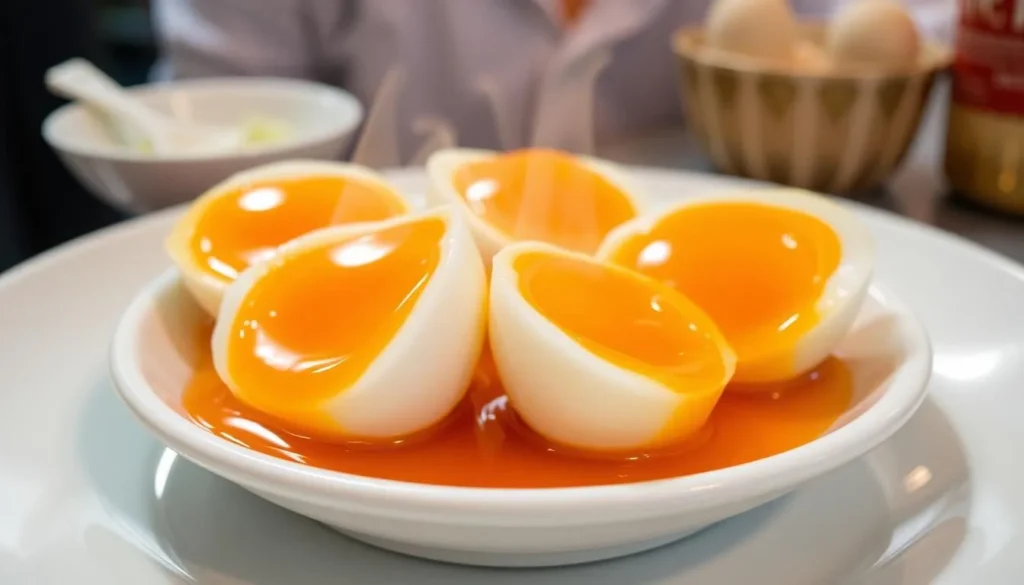 An image of the free-flow eggs at Don Dae Bak.