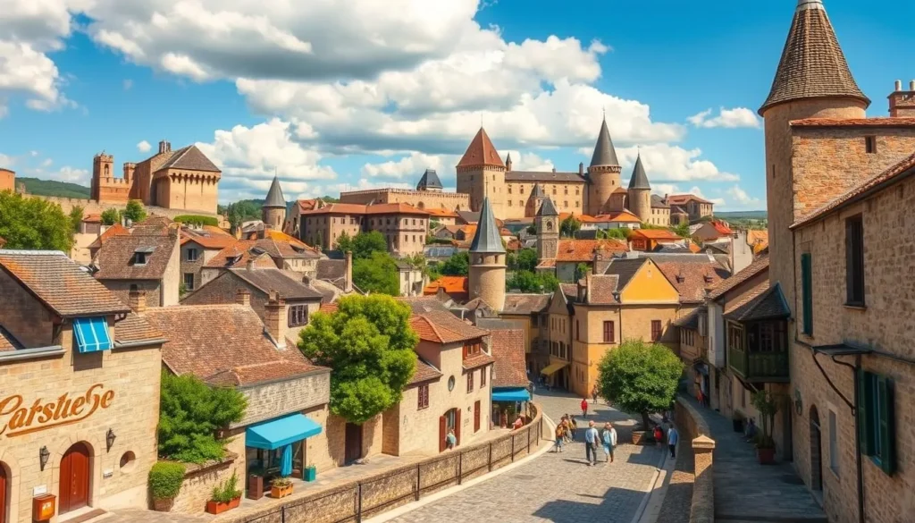 An image of the medieval city of Carcassonne, France, with its ancient fortifications and picturesque streets.