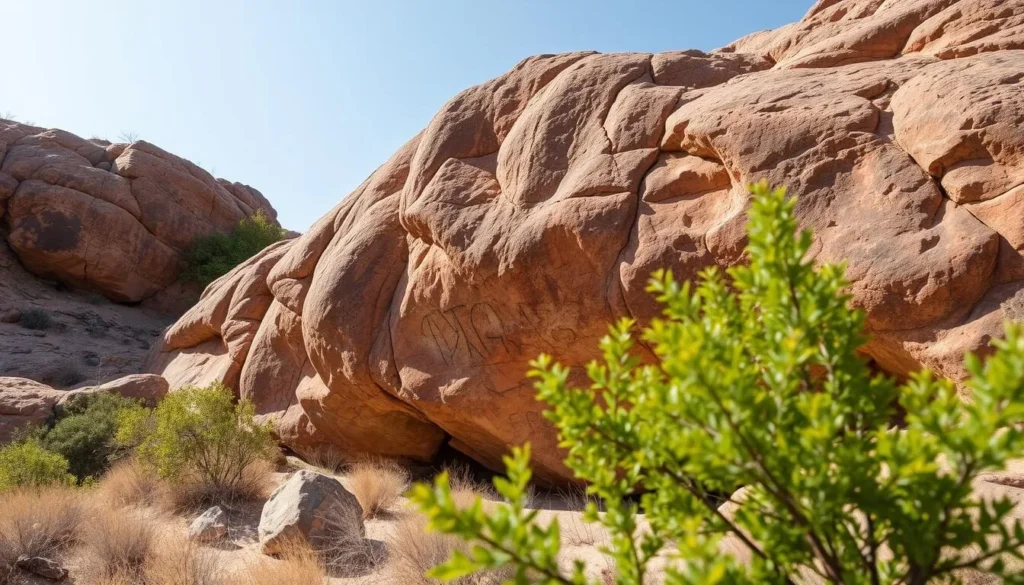 An image of the rock art at Split Rock, highlighting its cultural significance.
