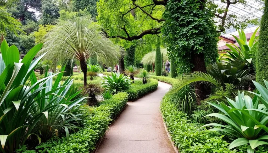 An image of the serene pathways and lush greenery of the Orto Botanico di Padova