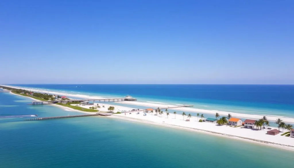 Anna Maria Island with its pristine beaches, pier, and colorful beach cottages