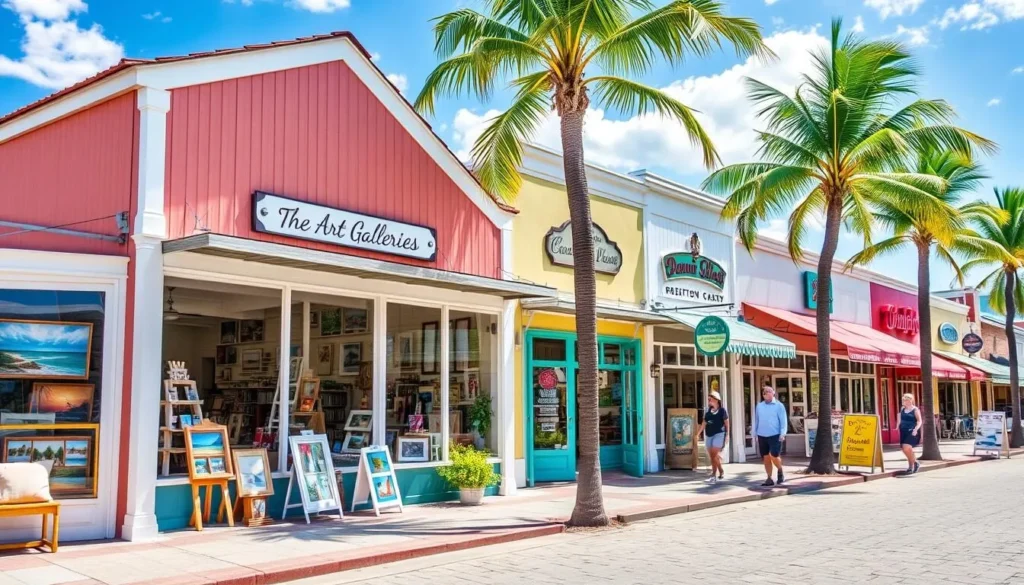 Art galleries and boutiques in Grayton Beach, Walton County Florida