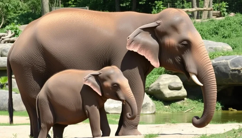 Asian elephants at Rosamond Gifford Zoo in Onondaga County Asian elephants at Rosamond Gifford Zoo in Onondaga County