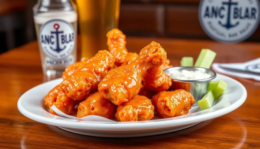 Authentic Buffalo wings being served at Anchor Bar in Erie County New York Authentic Buffalo wings being served at Anchor Bar in Erie County New York