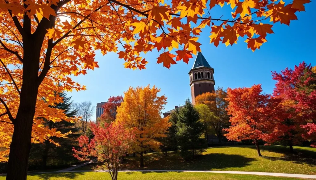 Autumn foliage in Rockford Park with Tower visible in Wilmington Delaware Autumn foliage in Rockford Park with Tower visible in Wilmington Delaware