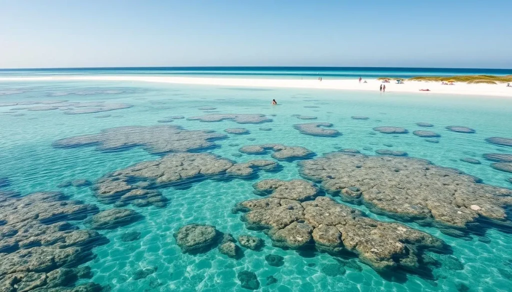 Bathtub Reef Beach in Martin County Florida with crystal clear waters and reef formations Bathtub Reef Beach in Martin County Florida with crystal clear waters and reef formations