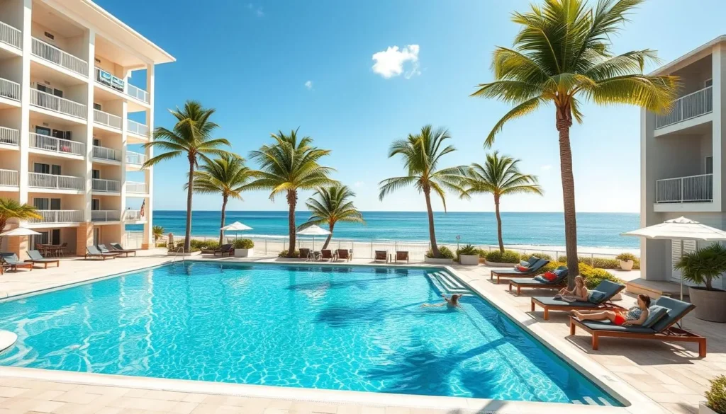 Beachfront resort with pool on Anna Maria Island in Manatee County Florida Beachfront resort with pool on Anna Maria Island in Manatee County Florida
